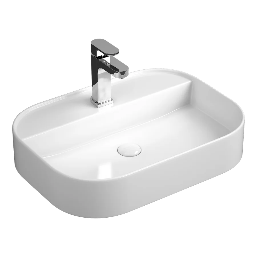 Раковина KOLLER POOL TREND TR-0610M-WB (накладная, (61*45), белый) TR-0610M-WB
