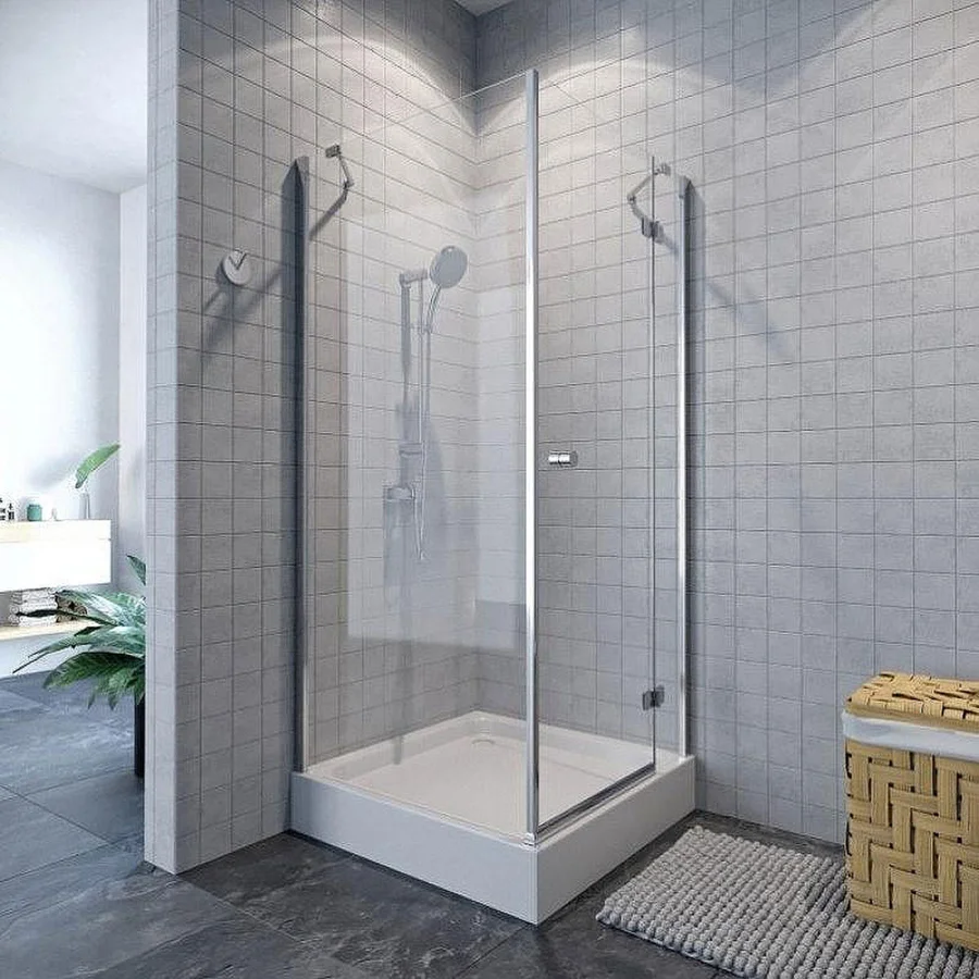 Душевой уголок KOLLER POOL WATERFALL LINE (90*90) AC9E (распашная, хром) AC9E