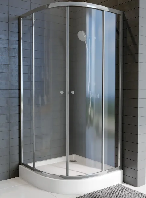 Душевой уголок KOLLER POOL WATERFALL LINE (80*80) NF80 chrome,grape (раздвижная, хром) NF80 chrome,grape