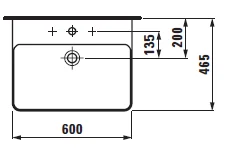 Раковина LAUFEN PRO S 8.1696.3.000.104.1 (накладная, (60*46,5), белый) ССП 8.1696.3.000.104.1