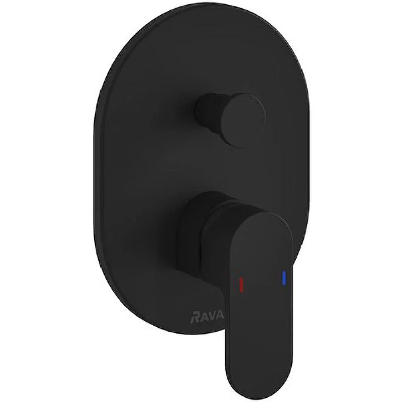Смеситель для ванны с душем встраиваемый RAVAK CHROME X070433 (черный) X070433
