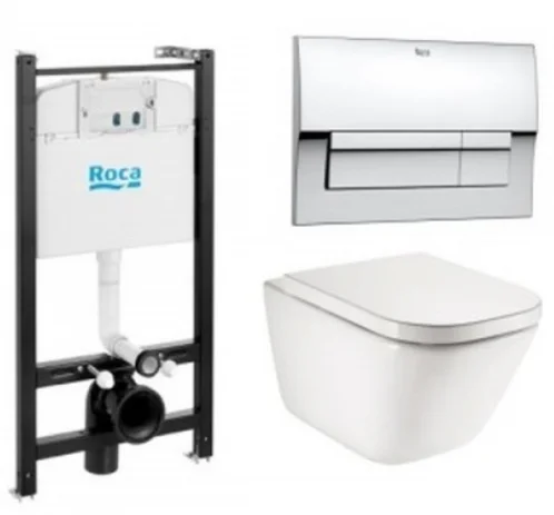 ПЭК ROCA GAP 893104100 (инсталл. + унитаз подвесной Rimless + сид. SoftClose + клавиша) 893104100