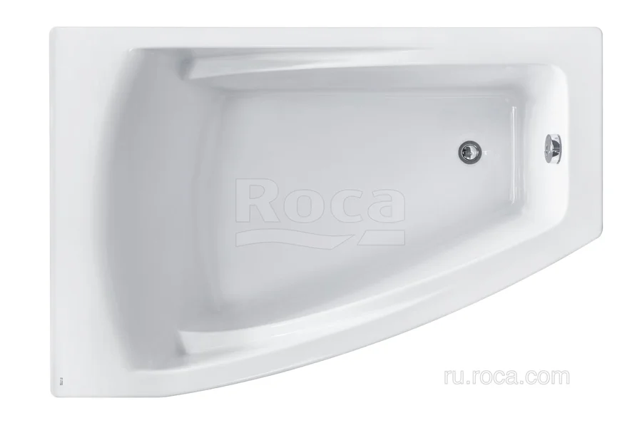 Ванна ROCA HALL ANGULAR (150*100) ZRU9302864 (ЛЕВ., белый, слив.отверстие стандарт.) ZRU9302864