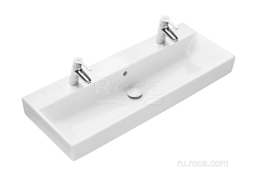 Раковина ROCA OLETA 2 отв. под смес. 3274C700Y (накладная, (100*39), белый) 3274C700Y