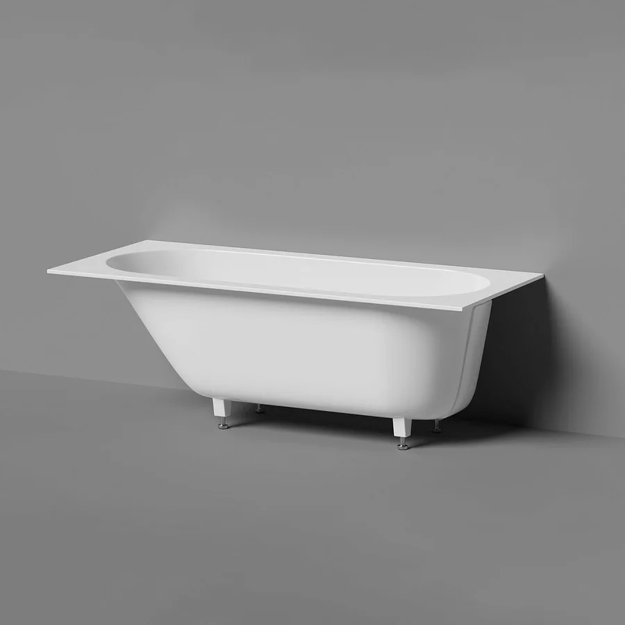 Ванна SALINI ЛОФО КИТ (170*75) UM12223 (ножки, Solid Surface, белый матовый, слив.отверстие стандарт UM12223