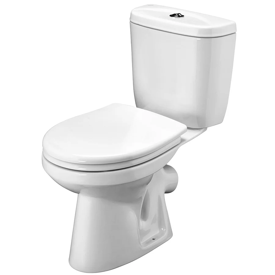 Унитаз-компакт напольный SANTEK АНИМО 1.WH30.2.137 кос.вып. 63,5*38 + сиденье (белый) 1.WH30.2.137