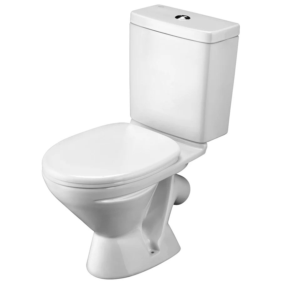 Унитаз-компакт напольный SANTEK ЛИГА 1.WH30.2.197 кос.вып. 64,1*33,9 + сиденье п/п (белый) 1.WH30.2.197