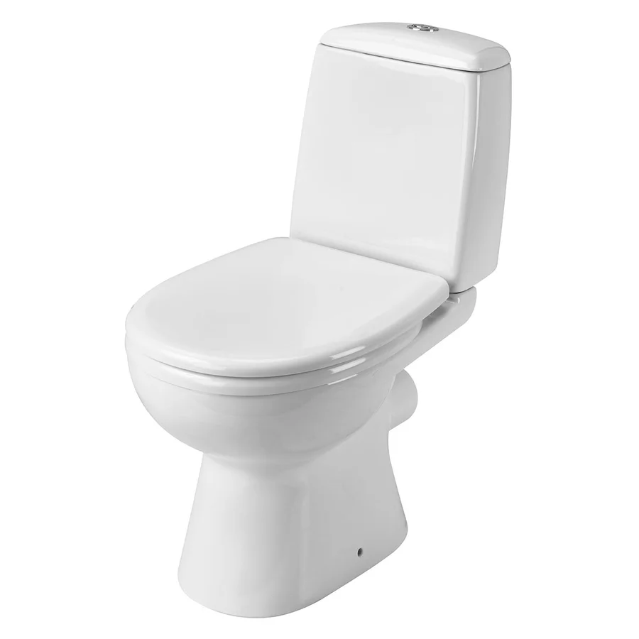 Унитаз-компакт напольный SANTEK ЦЕЗАРЬ 1.WH30.1.745 гор. вып. 65,5*37 + сиденье (белый) 1.WH30.1.745