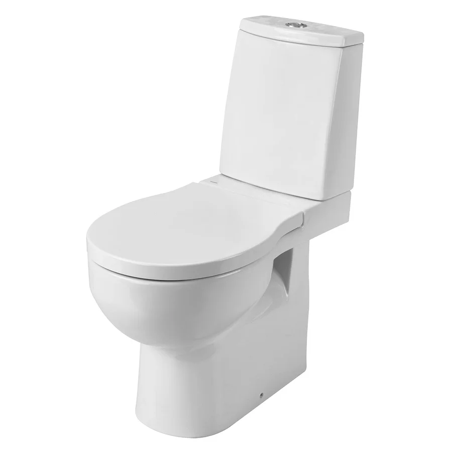 Унитаз-компакт напольный SANTEK АЛЛЕГРО 1.WH30.1.955 гор. вып. 65,2*35 + сиденье (белый) 1.WH30.1.955