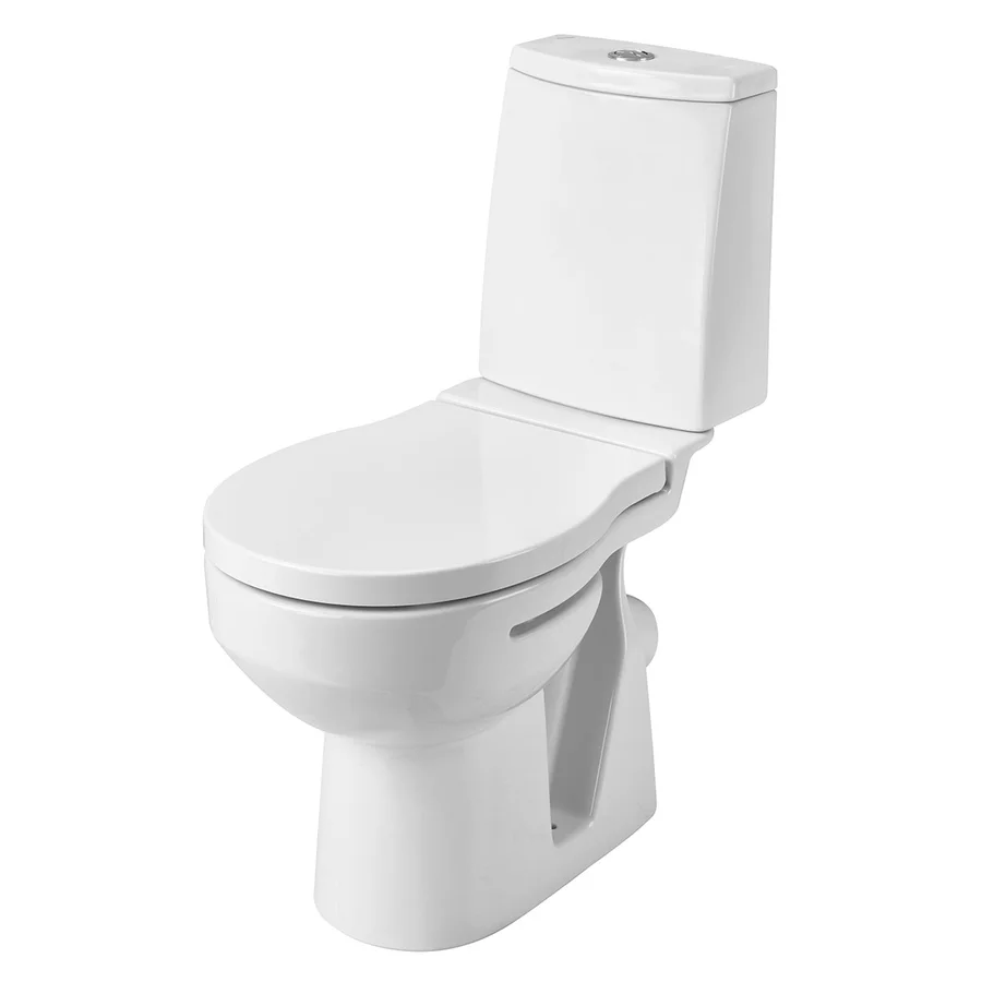 Унитаз-компакт напольный SANTEK АЛЛЕГРО ЛАЙТ 1.WH30.2.354 кос.вып. 65*35 + сиденье (белый) 1.WH30.2.354