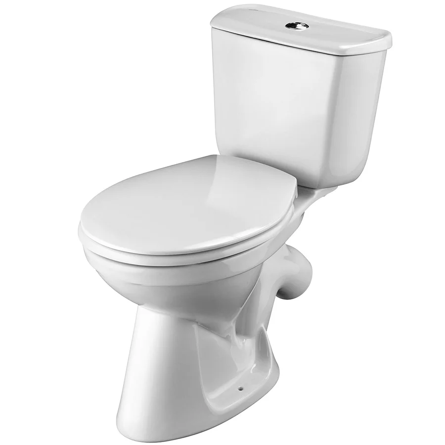 Унитаз-компакт напольный SANTEK БРИЗ 1.WH30.2.138 кос.вып. 67,1*39 + сиденье (белый) 1.WH30.2.138
