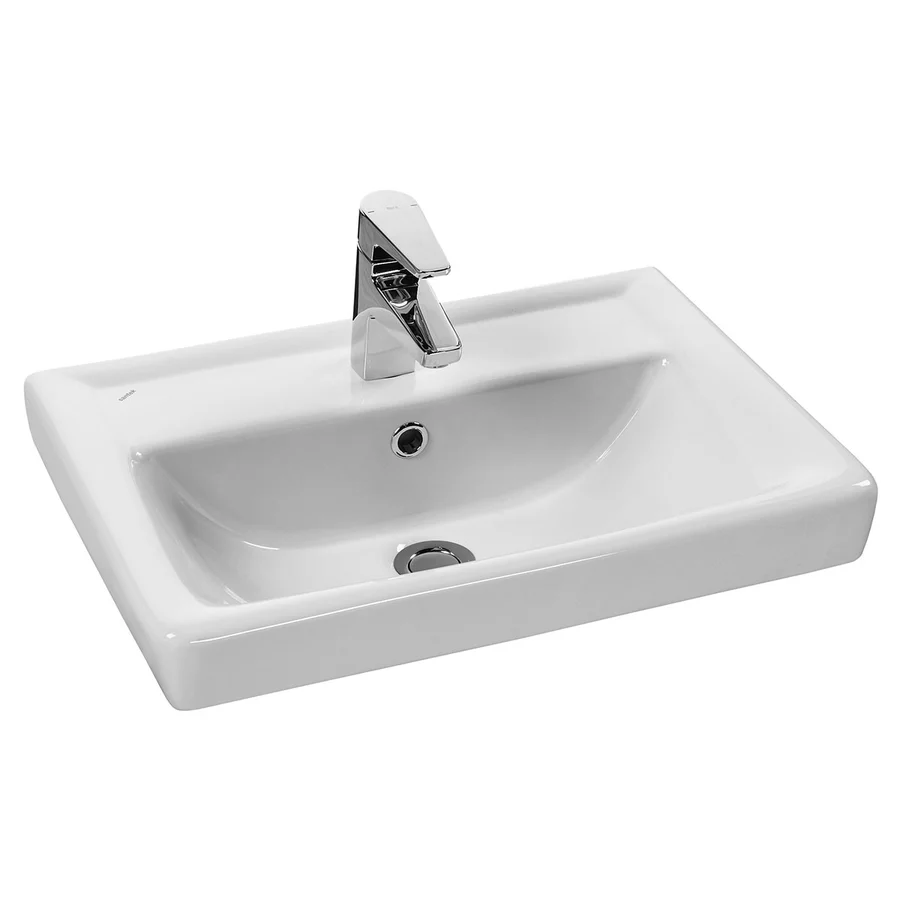Раковина мебельная SANTEK ТИГОДА 1.wh30.2.127 (к тумбе, (55*38), белый) 1.wh30.2.127