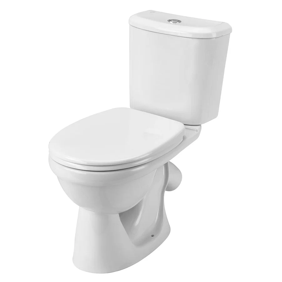 Унитаз-компакт напольный SANTEK БОРЕАЛЬ 1.WH30.2.144 кос.вып. 67*37 + сиденье (белый) 1.WH30.2.144
