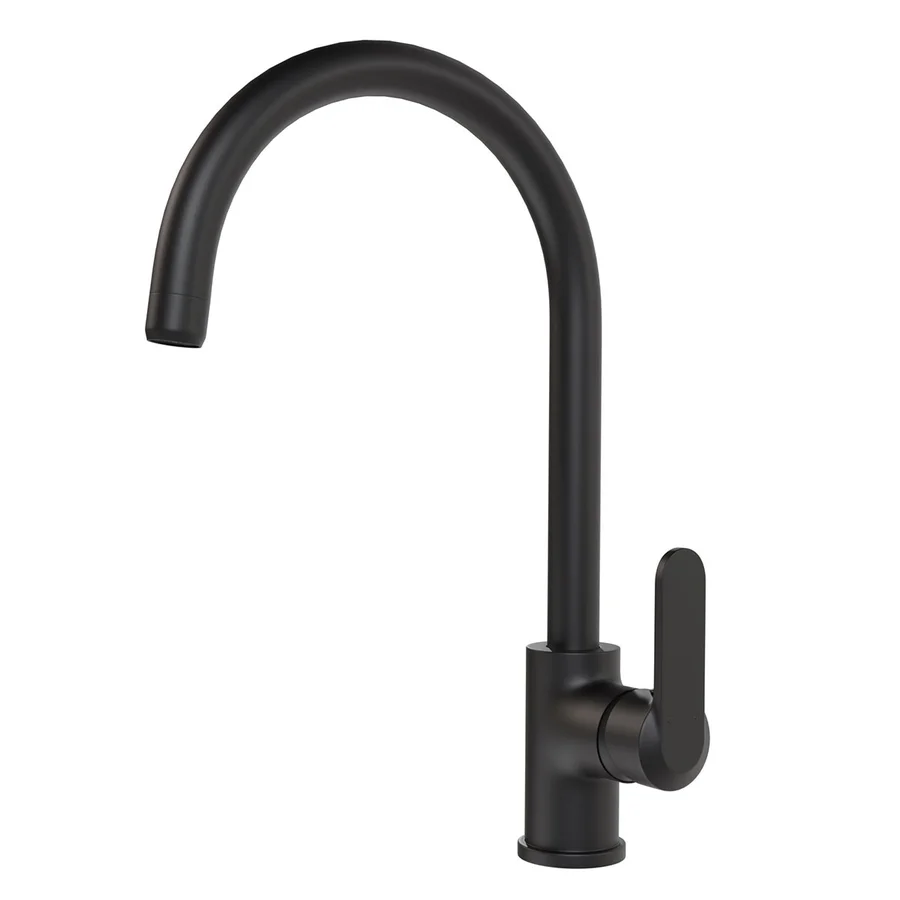 Смеситель для кухни SANTEK ЛИНДОС WH5A41008N001 (черный матовый, L-20,4 H-22,9) WH5A41008N001