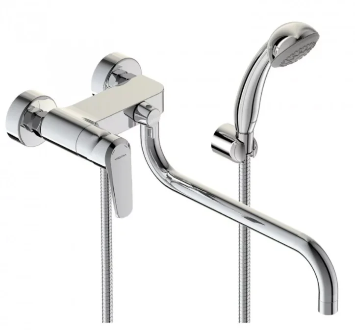 Смеситель для ванны с душем VIDIMA BALANCE BA268AA (хром, L-32) BA268AA