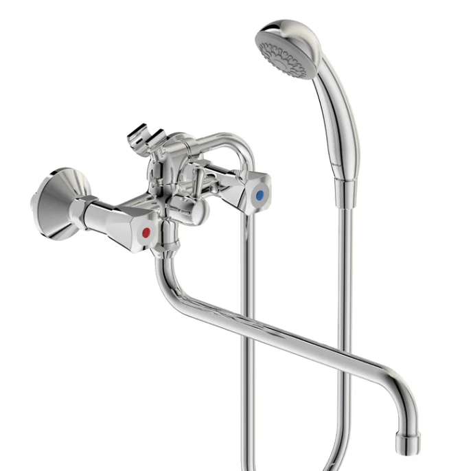 Смеситель для ванны с душем VIDIMA PRACTIC BA230AA (хром, L-32). Фото 1 из 2