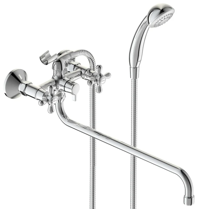 Смеситель для ванны с душем VIDIMA RETRO BA349AA (хром, L-40) BA349AA