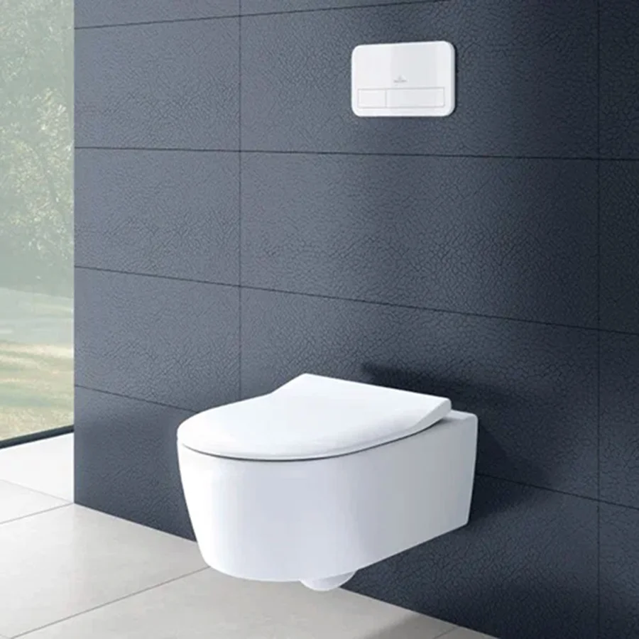 Унитаз подвесной VILLEROY&BOCH AVENTO 5656RS01 Rim гор. вып. 53*37 + сиденье (белый) 5656RS01