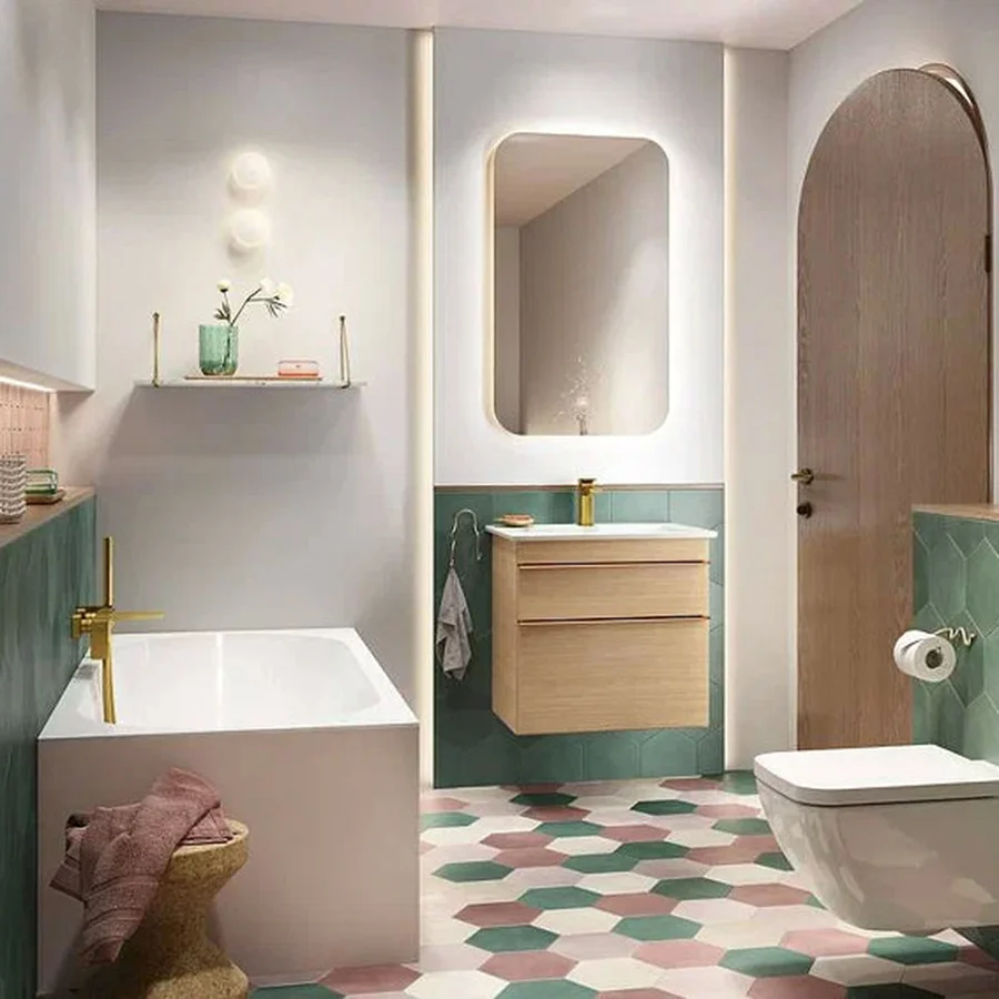 Ванна VILLEROY&BOCH OBERON 2.0 (180*80) UBQ180OBR2DV-01 (ножки, белый, слив.отверстие по центру) UBQ180OBR2DV-01