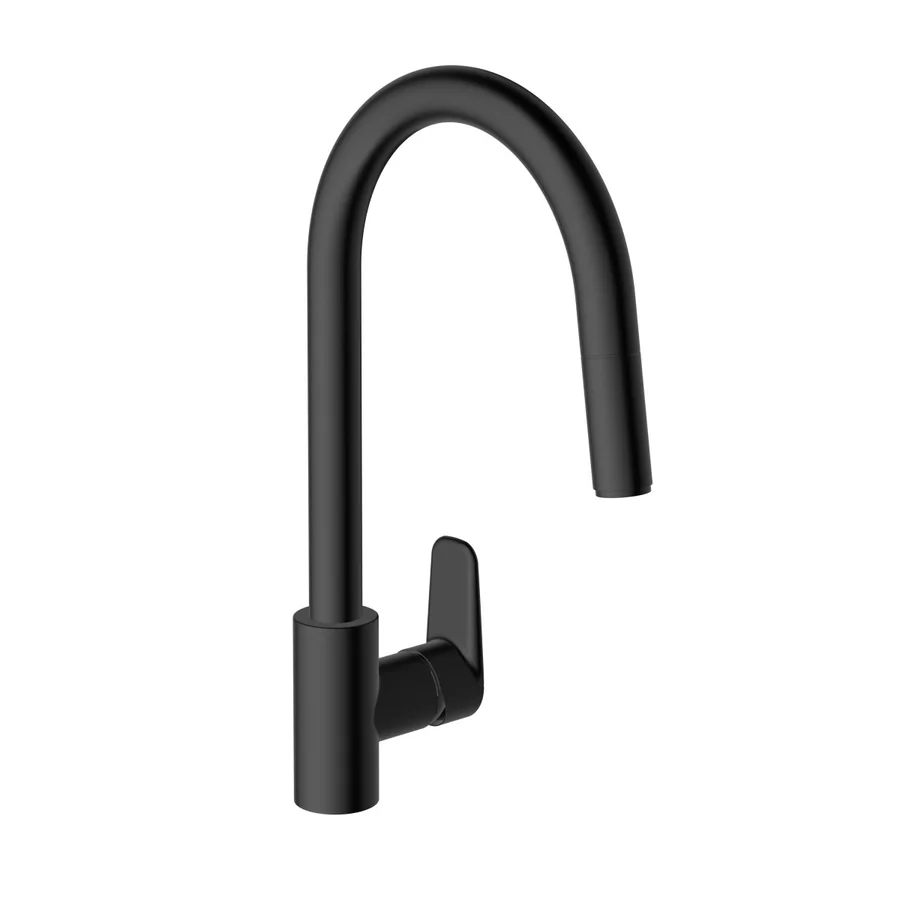 Смеситель для кухни для кухни VITRA Flow Soft A4344536EXP (черный матовый, L-21,2 H-20,7) A4344536EXP