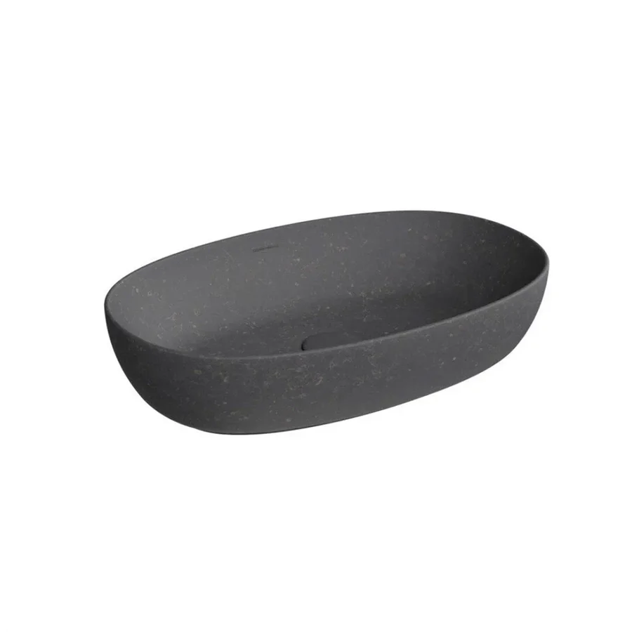 Раковина KERAMA MARAZZI ПЛАЗА с д/к KMPLWb60MBlSt0 (накладная, (60*38,5), черный матовый) KMPLWb60MBlSt0