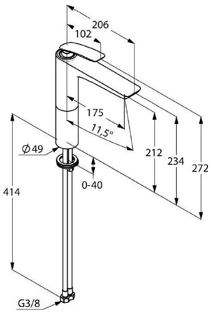 Смеситель для раковины KLUDI BALANCE 522960575 (хром, L-17,5 H-21,2). Фото 1 из 3