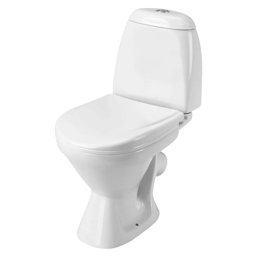 Унитаз-компакт напольный SANTEK РИМИНИ 1.WH30.2.130 кос.вып. 57,7*33,3 + сиденье (белый) 1.WH30.2.130