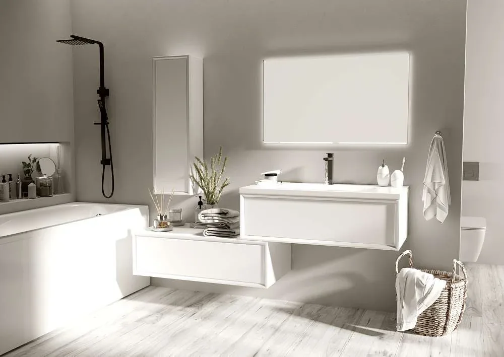 Тумба Milacco 100П 1в.я. Pure White (низ)