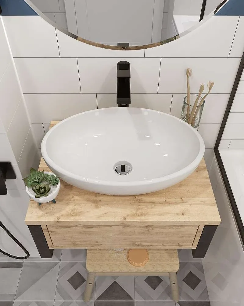 Тумба со столешницей ГРАНЖ ЛОФТ/GRUNGE LOFT 60П 1в.я дуб вотан Ц0000001580