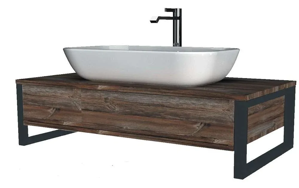 Тумба со столешницей ГРАНЖ ЛОФТ/GRUNGE LOFT 70П 1в.я дуб намибия. Фото 1 из 6