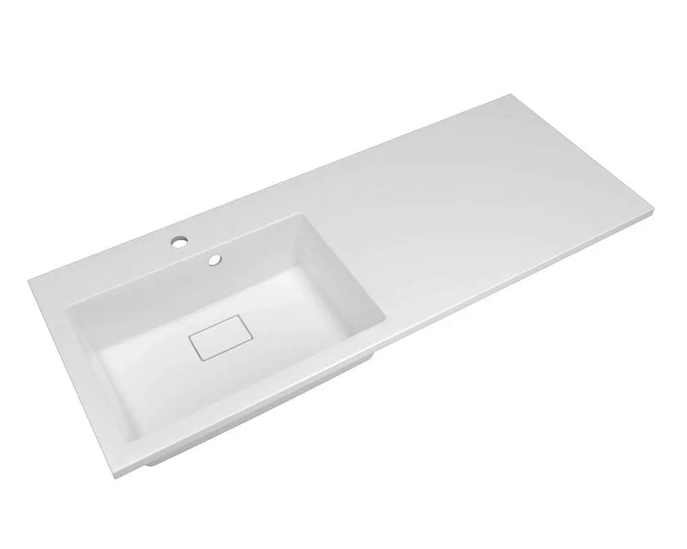 Раковина Аванти 120L (1200х480) белый ИК мебельная. Фото 1 из 1