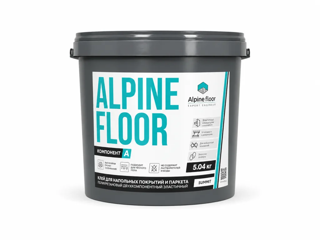 Двухкомпонентный полиуретановый клей Alpine Floor Профи Фикс 2К 5,04 кг Компонент A 32969
