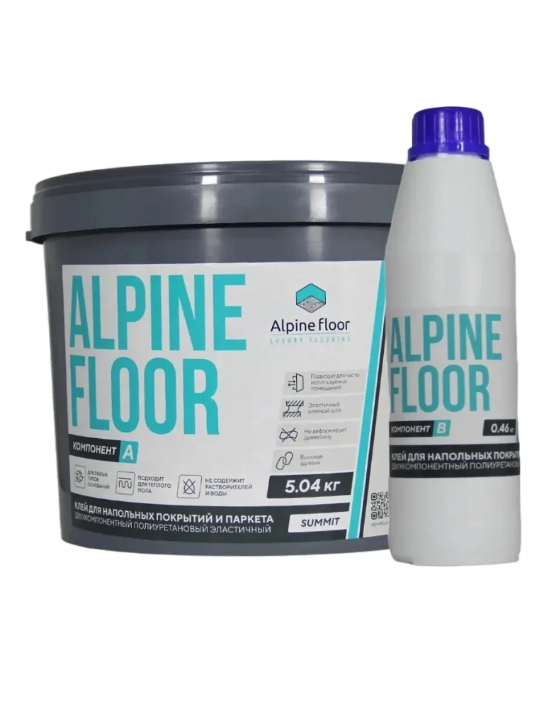 Двухкомпонентный полиуретановый клей Alpine Floor Профи Фикс 2К 0,46 кг Компонент B 32970