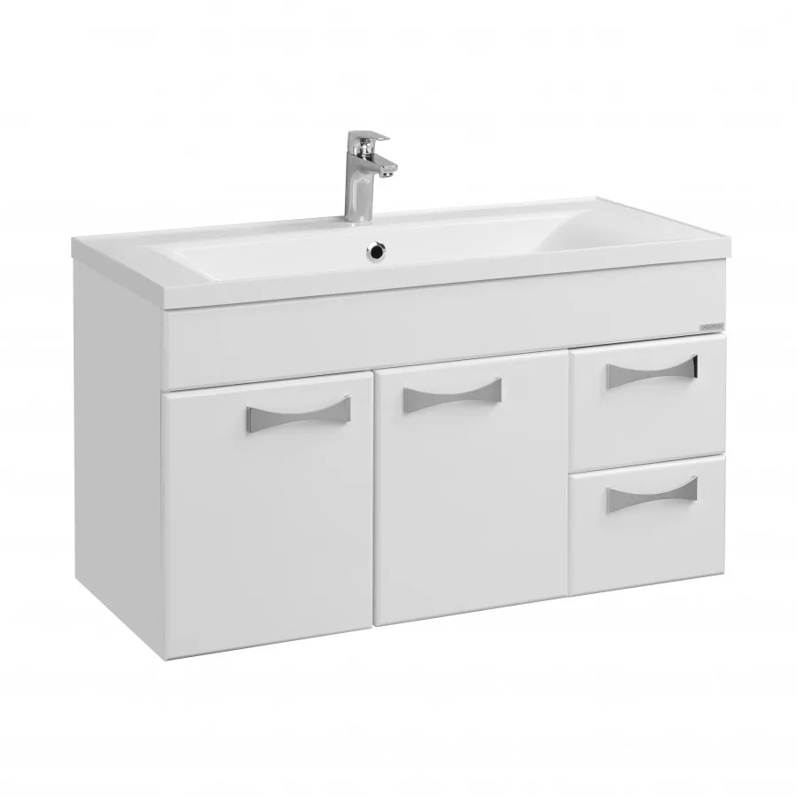 Тумба под раковину AQUATON Диор 100 белый 1A167701DR010 1A110601DR010