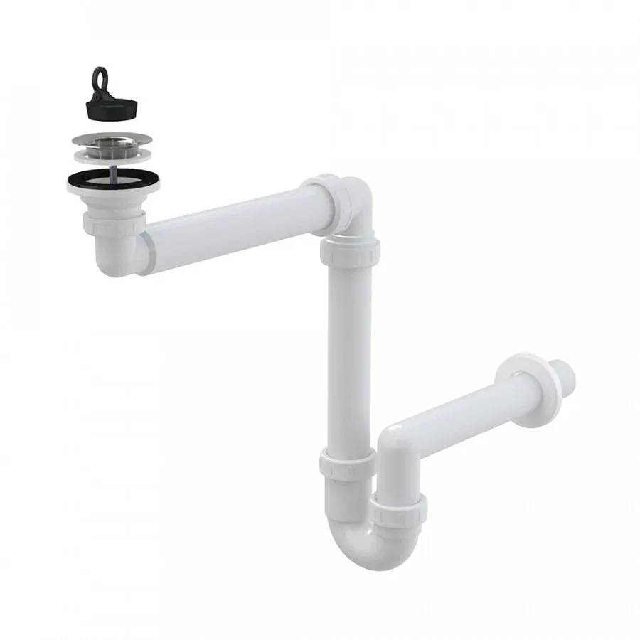 Сифон AQUATON для раковины местосберегающий ZRU9307585. Фото 1 из 1
