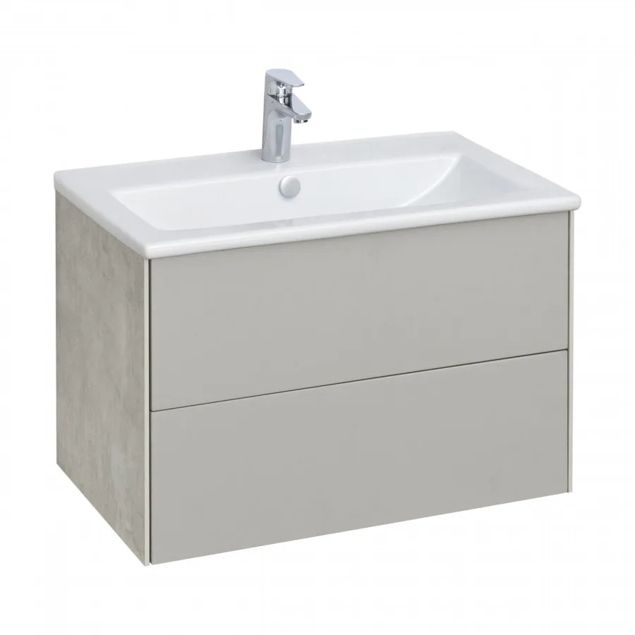 Тумба под раковину AQUATON Сохо 75 cлэйт, галька серая 1A258101AJ9A0. Фото 1 из 1