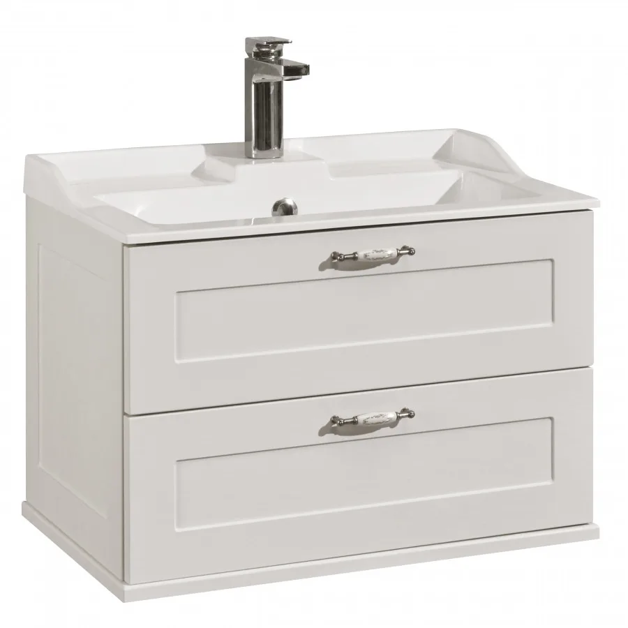Тумба под раковину AQUATON Леон 65 дуб белый 1A187001LBPS0 1A186301LBPS0