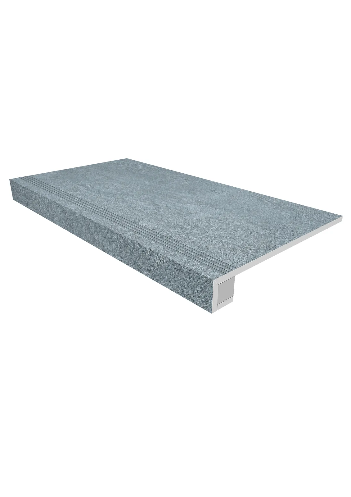 Комплект (Ступень SR02 (33x120) непол. (прямоугол. бортик) с насечками + Подступенок (14,5x120)) 39138