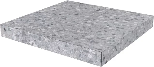 Ступень угловая клееная Терраццо серый 33x33x0,9. Фото 1 из 1