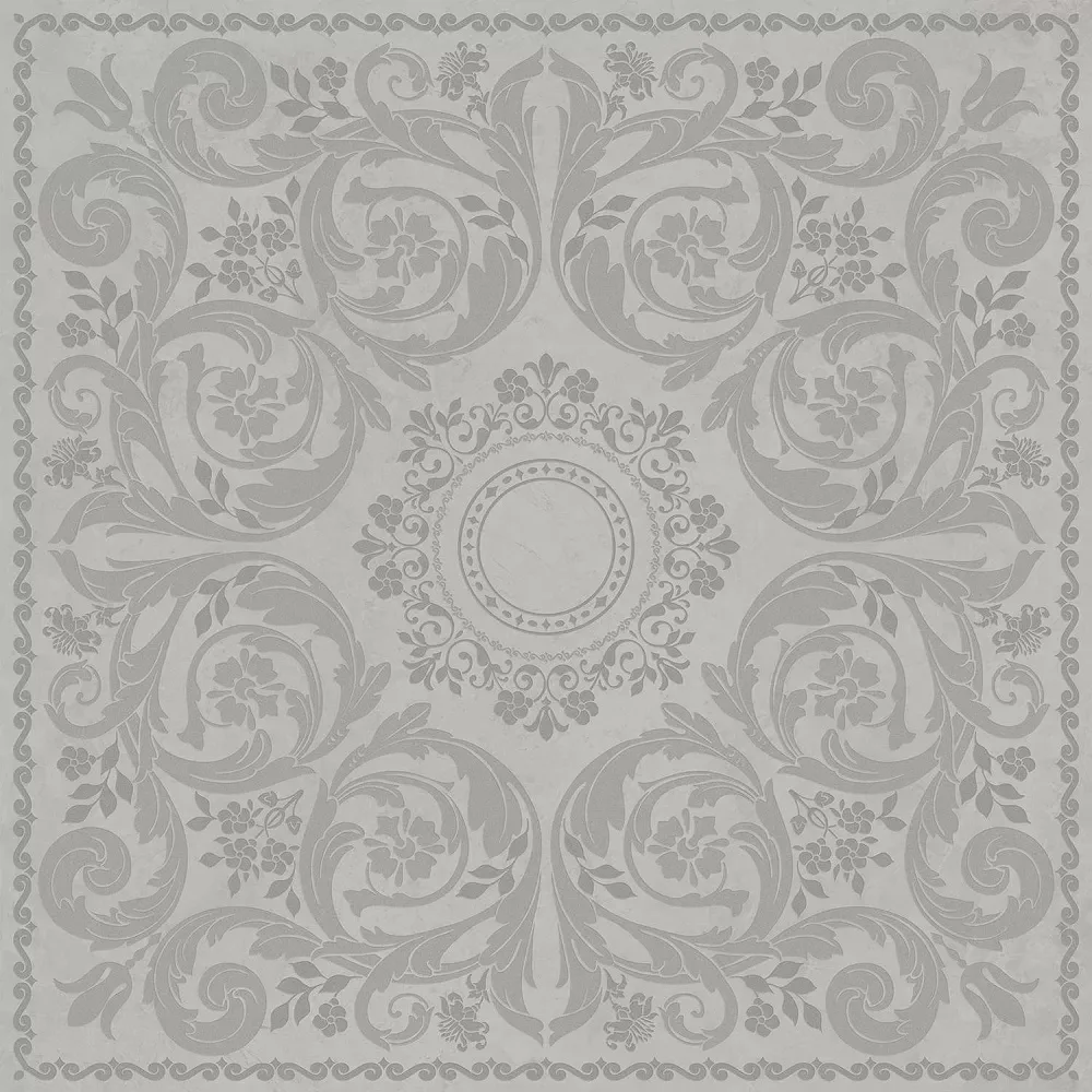 Декор Риальто 2 серый матовый обрезной 80x80x0,9. Фото 1 из 1