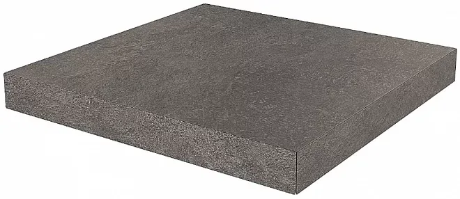 Ступень угловая клееная Про Стоун антрацит 33x33x0,9