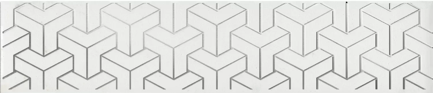 Бордюр Ломбардиа белый матовый 25x5,4x0,8 AD\A569\6397