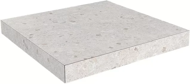 Ступень угловая клееная Терраццо бежевый светлый 33x33x0,9. Фото 1 из 1