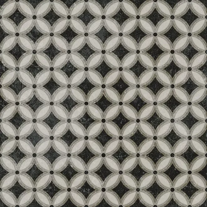Декор Фреджио 2 черно-белый 20x20x0,8. Фото 1 из 1