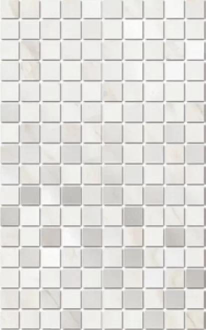 Декор Гран Пале белый мозаичный глянцевый 25x40x0,8 MM6359
