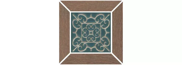 Декор Тровазо наборный коричневый матовый 13x13x0,9. Фото 1 из 1
