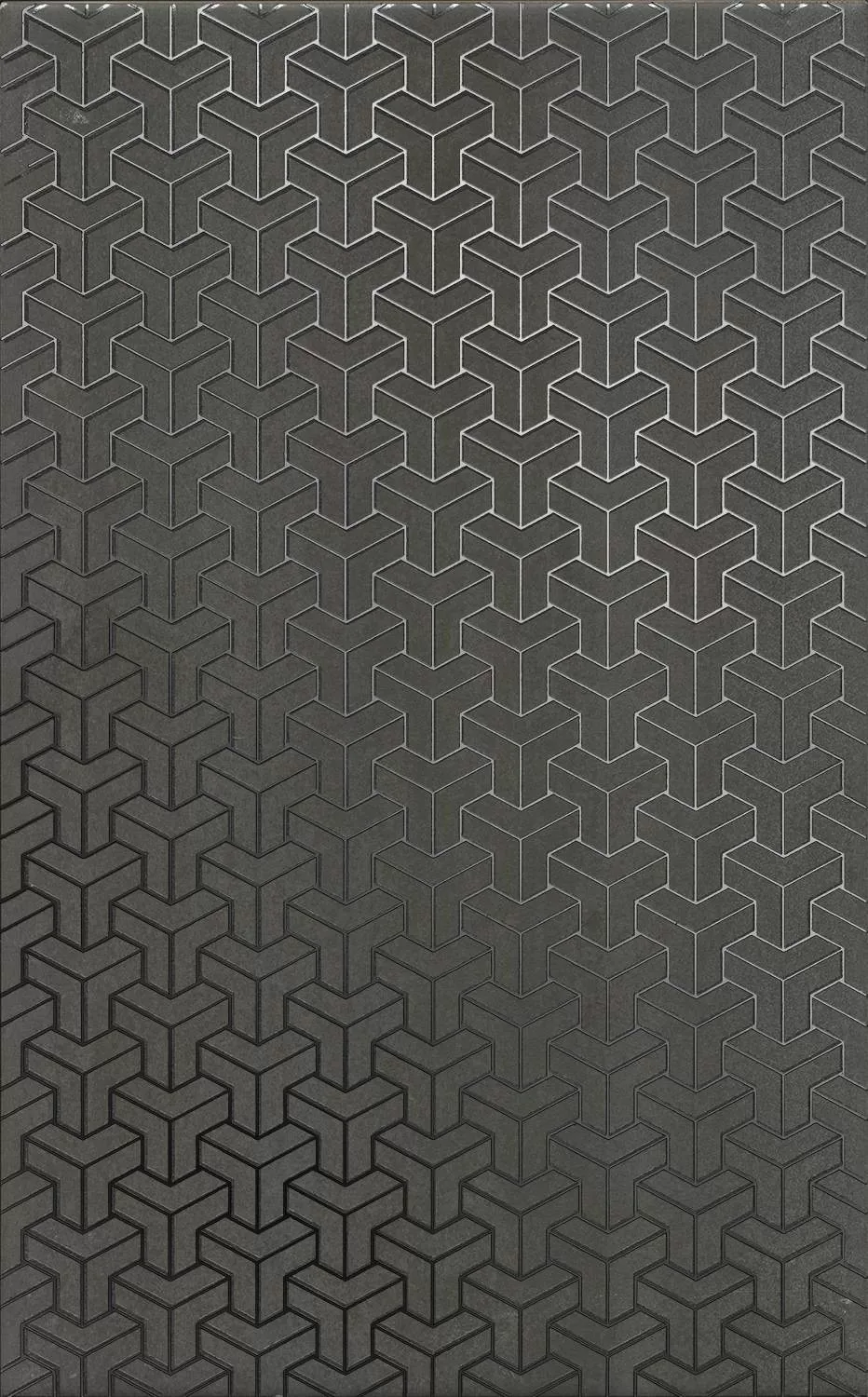 Декор Ломбардиа антрацит матовый 25x40x0,8