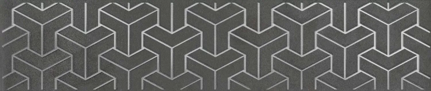 Бордюр Ломбардиа антрацит матовый 25x5,4x0,8. Фото 1 из 1