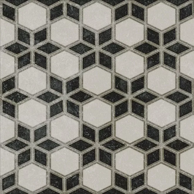 Декор Фреджио 4 черно-белый 20x20x0,8