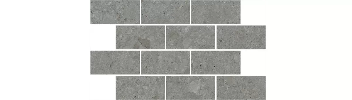 Декор Чеппо ди Гре мозаичный серый тёмный матовый обрезной 34,6x20x0,9